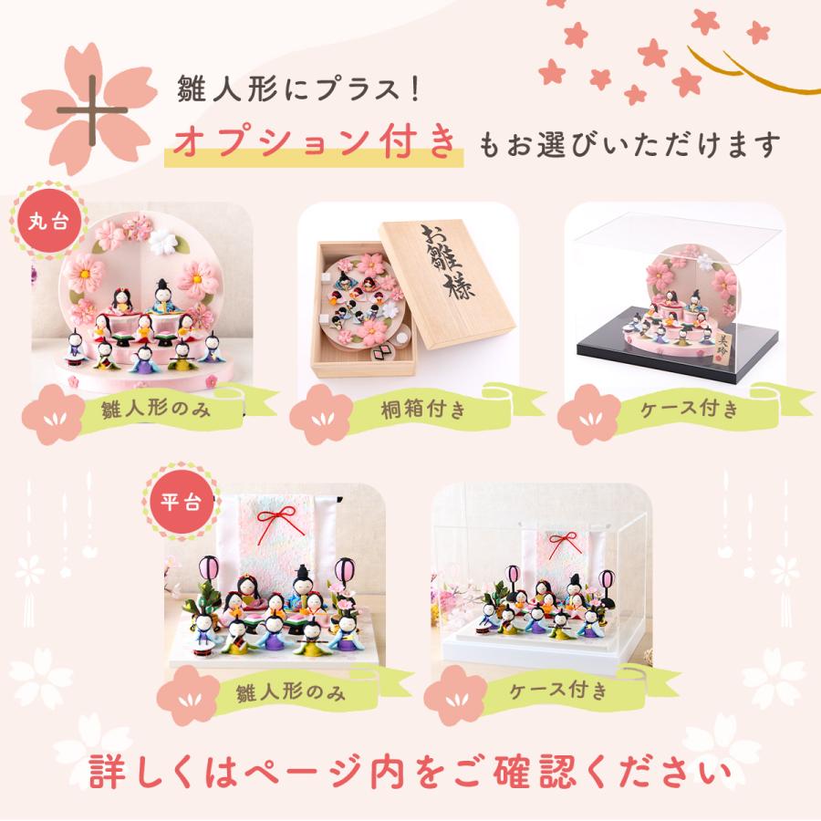 リュウコドウ 雛人形 ひな人形 お雛様 雛 ちりめん コンパクトミニ 花