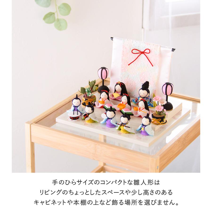 新発売!! 雛人形 ひな人形 コンパクト おしゃれ お雛様 雛 ちりめん 段飾り 平台 ケース飾り 当店オリジナル 人気 かわいい_6