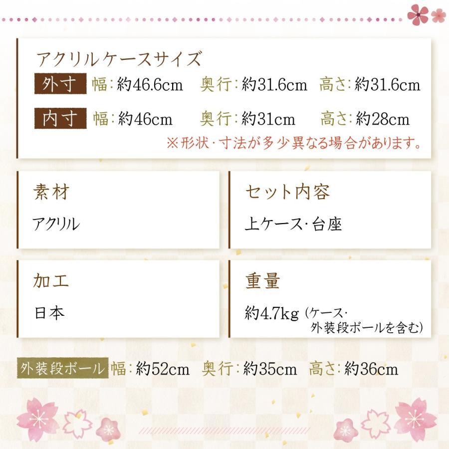 21年 雛人形 アクリルケース入り オリジナル 春桜雛 送料無料 北海道 沖縄 離島を除く 1 854or Gh1b 出産準備赤ちゃんまーけっと 通販 Yahoo ショッピング
