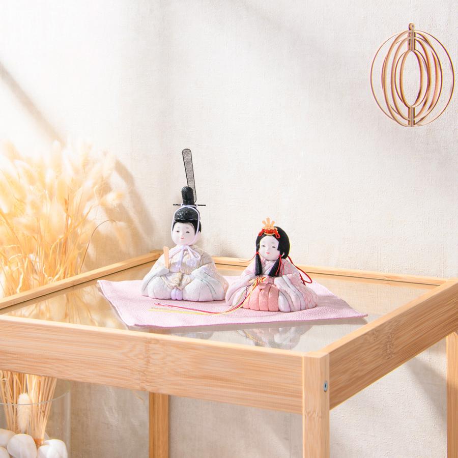 最終SALE 3/9正午まで 新作 雛人形 コンパクト おしゃれ 木目込み 木目