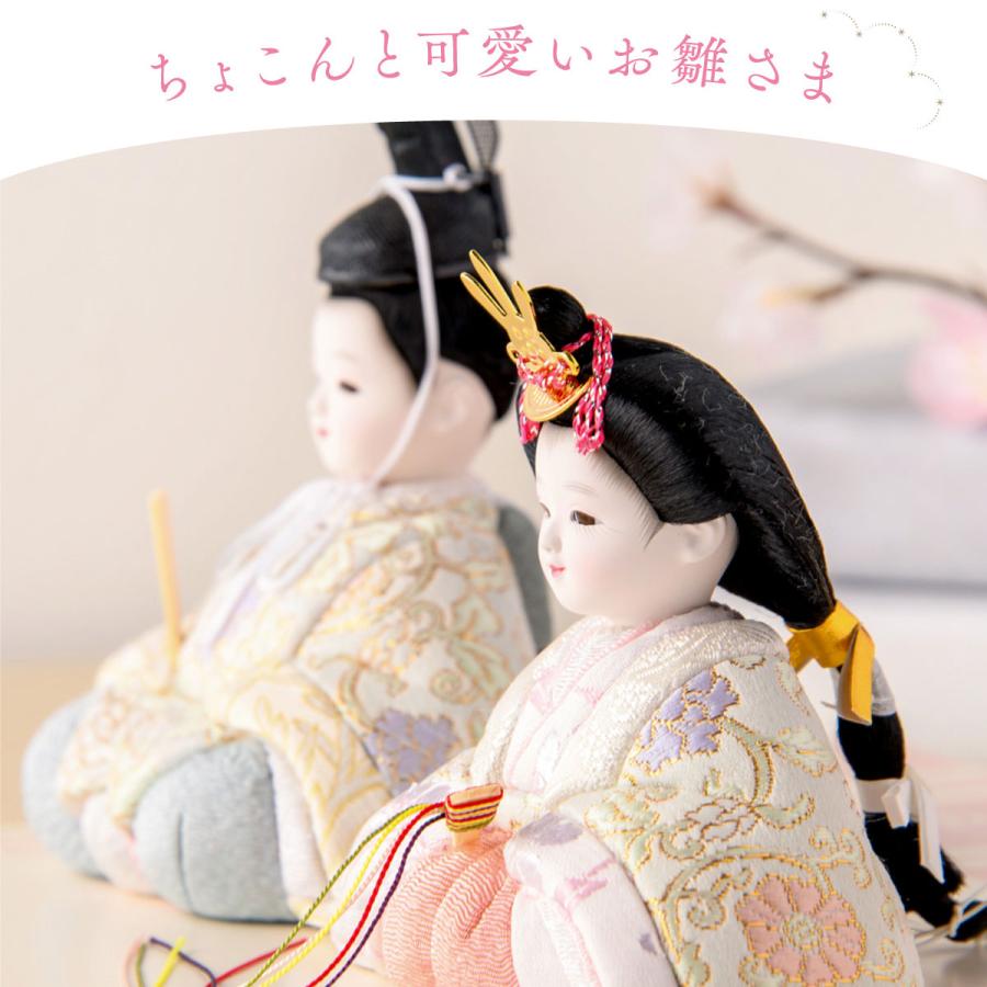 新作 雛人形 コンパクト 木目込み 木目込雛人形 西陣織 お雛様 春日雛