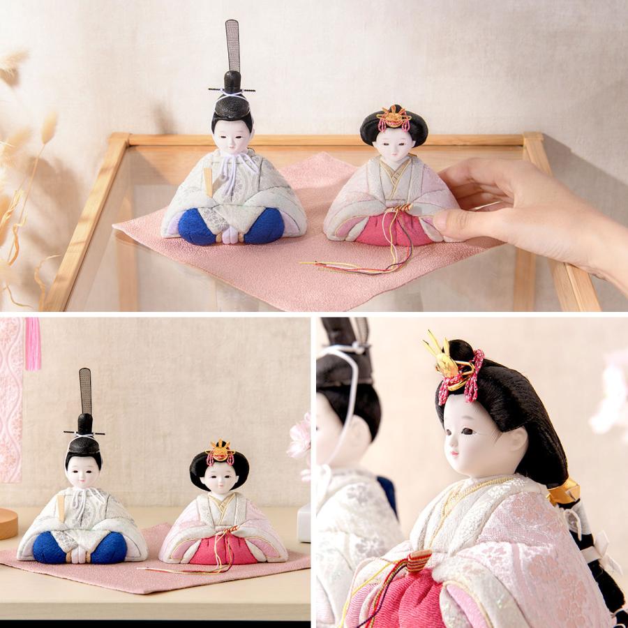 最終SALE 3/2正午まで 新作 雛人形 コンパクト モダン 白 おしゃれ