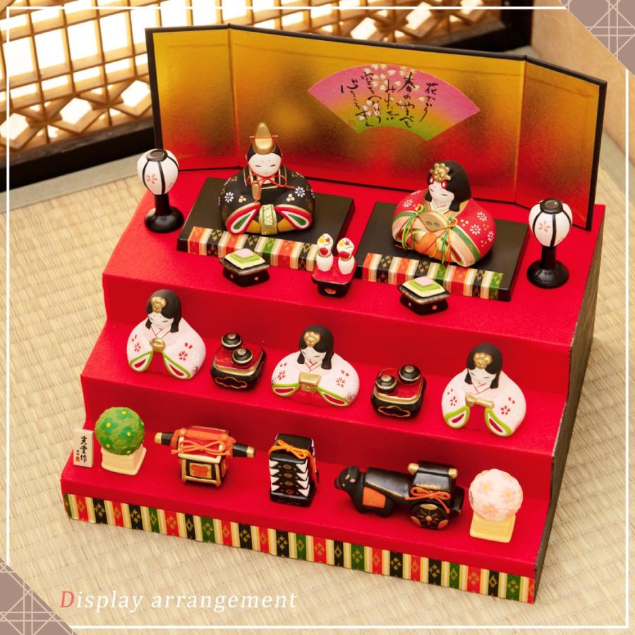 雛人形 ひな人形 コンパクト おしゃれ お雛様 雛 五人飾り 錦彩華