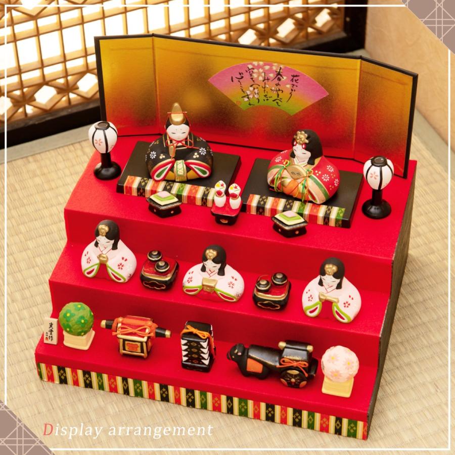 雛人形 ひな人形 コンパクト おしゃれ お雛様 雛 五人飾り 錦彩華