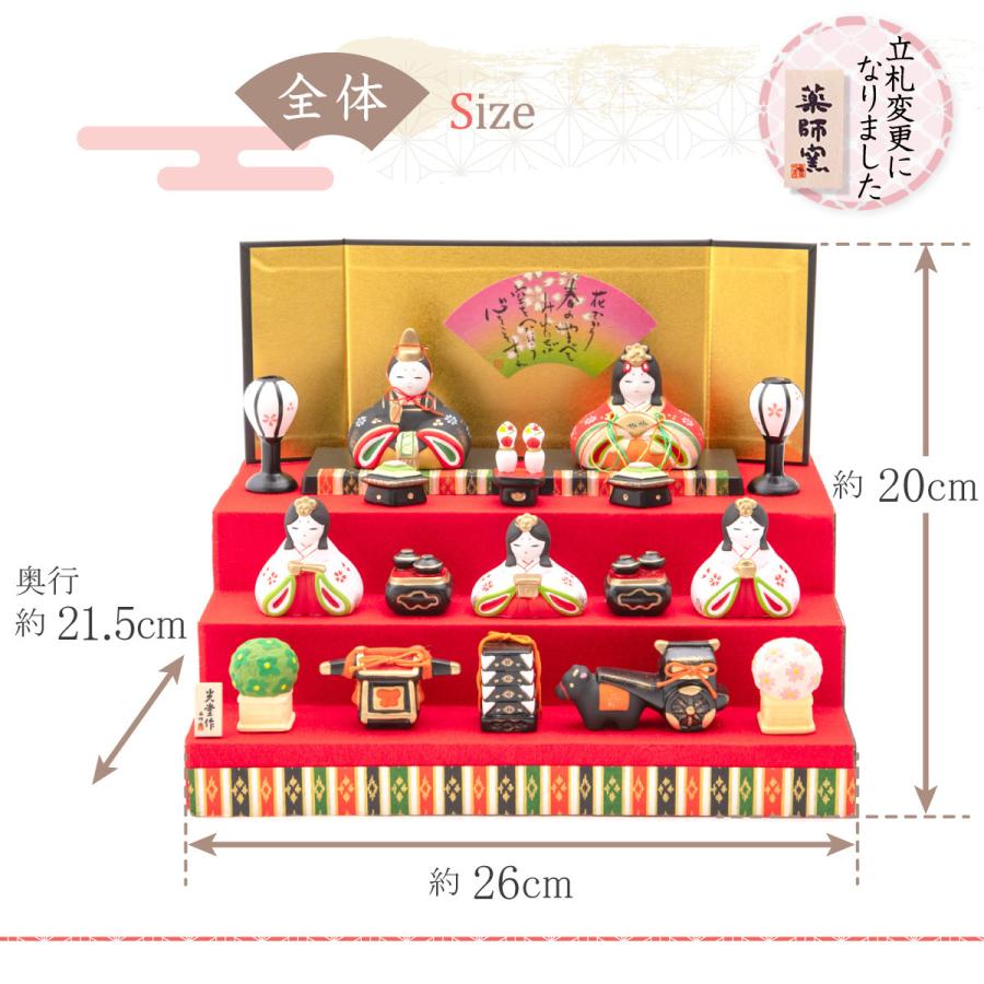 雛人形 ひな人形 コンパクト おしゃれ お雛様 雛 五人飾り 錦彩華