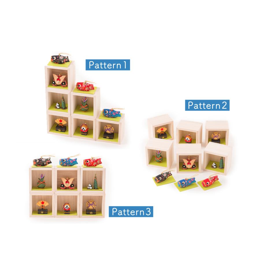 リュウコドウ 五月人形 コンパクト 鯉のぼり こいのぼり ちりめん 兜