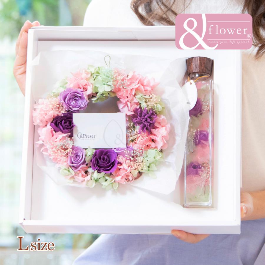 プリザーブドフラワー ハーバリウム プレゼント 花 誕生日プレゼント 女性 母 女友達 結婚祝い 誕生日 ギフト L リース 高品質