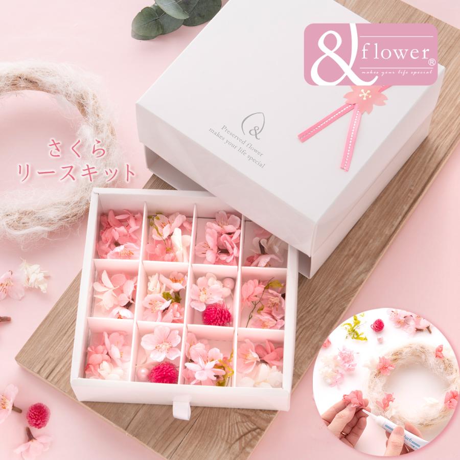プリザーブドフラワー プレゼント 誕生日プレゼント 花 アーティフィシャルフラワー 手作りキット リース キット Preser デコレット さくら Ferk01sa 出産準備赤ちゃんまーけっと 通販 Yahoo ショッピング