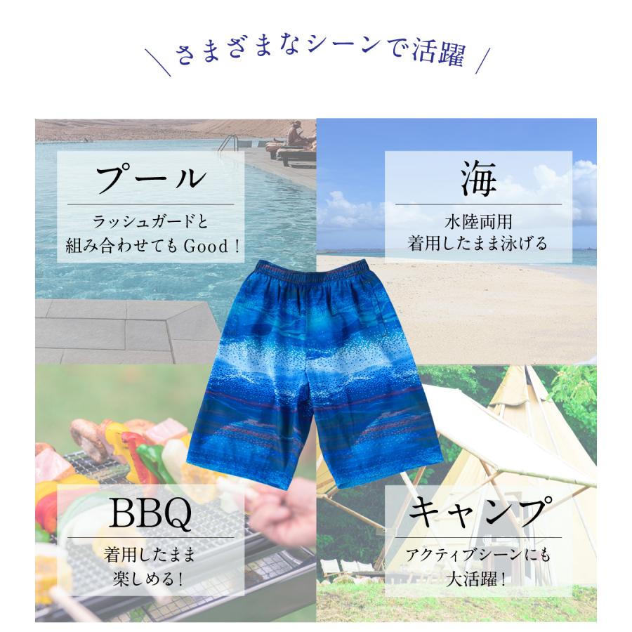 ■新品【 EVER 】エヴァー /水陸両用/名作アイコンパッチ付サーフパンツ emonique 水着 名画デザイン サーフパンツ 海パン 速乾 水陸両用