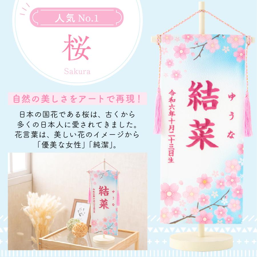 名前旗 送料無料 名入れ 刺繍 命名旗 ちりめん 雛人形 兎 うさぎ
