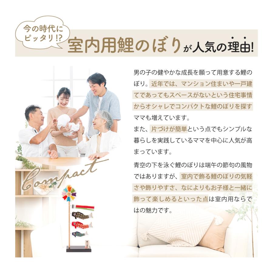 リュウコドウ 鯉のぼり 室内用 おしゃれ コンパクト こいのぼり 五月