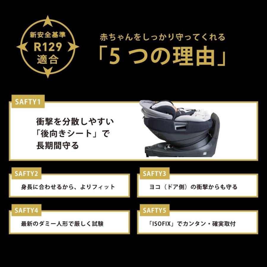 【Combi・コンビ】ホワイトレーベル THE S ザ エス ISOFIX エッグショック ZA-670 チャイルドシート グレー（GL）ブルー（BL）レッド（RD）