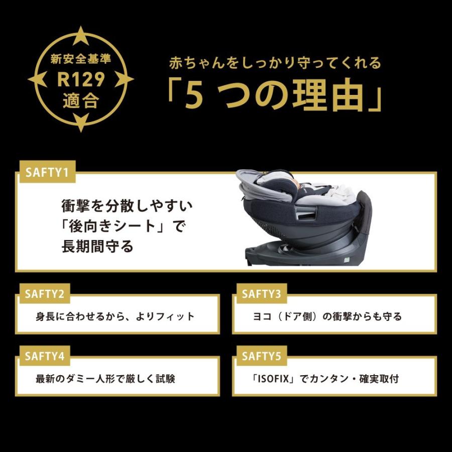 【Combi・コンビ】ホワイトレーベル THE S ザ エス ISOFIX エッグショック ZA-670 チャイルドシート グレー（GL）ブルー（BL）レッド（RD）｜akadepaniwa｜04