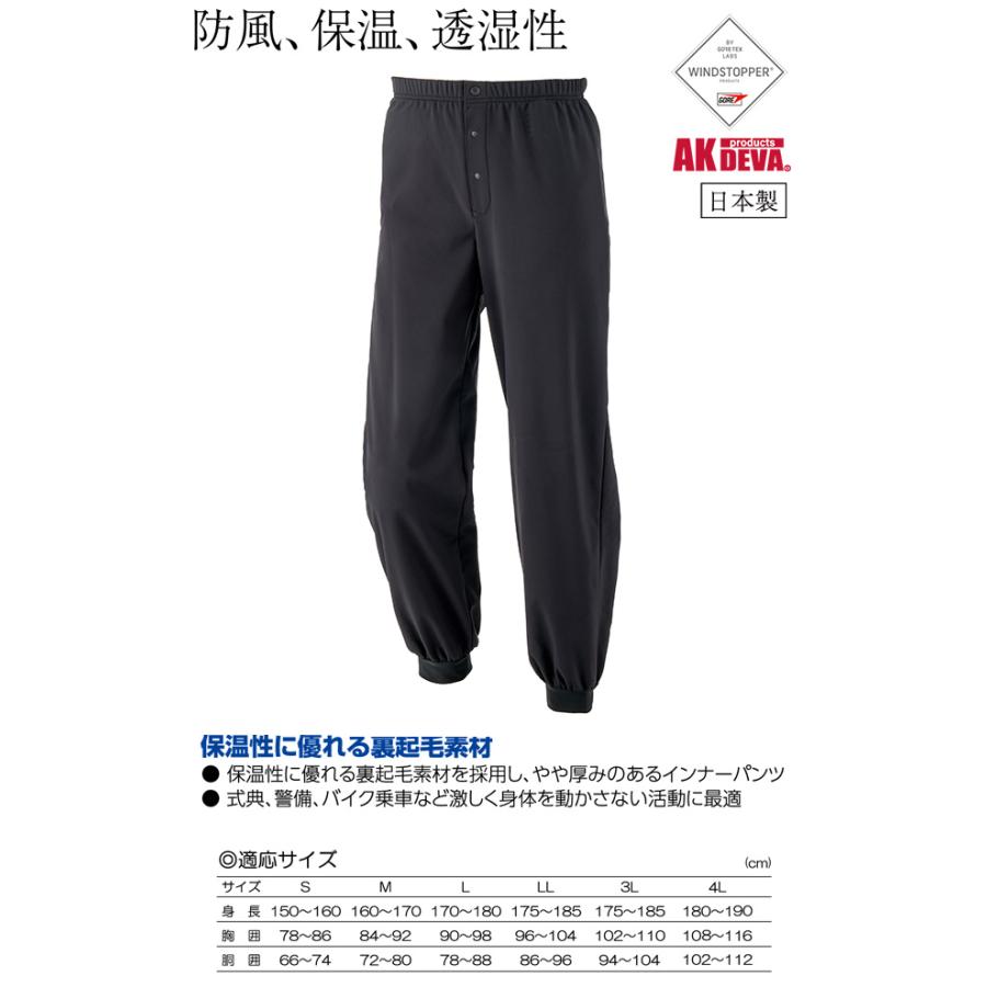 防寒 インナー メンズ 防寒ズボン ウインドストッパー フリース