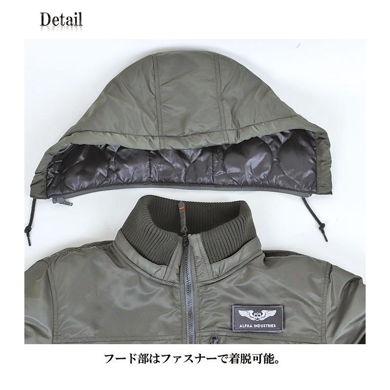 ALPHA アルファ フーデッドリブジャケット TA1571 フライトジャケット Alpha Industries 10％OFF【2L〜4L】ALPHA アルファ フーデッド