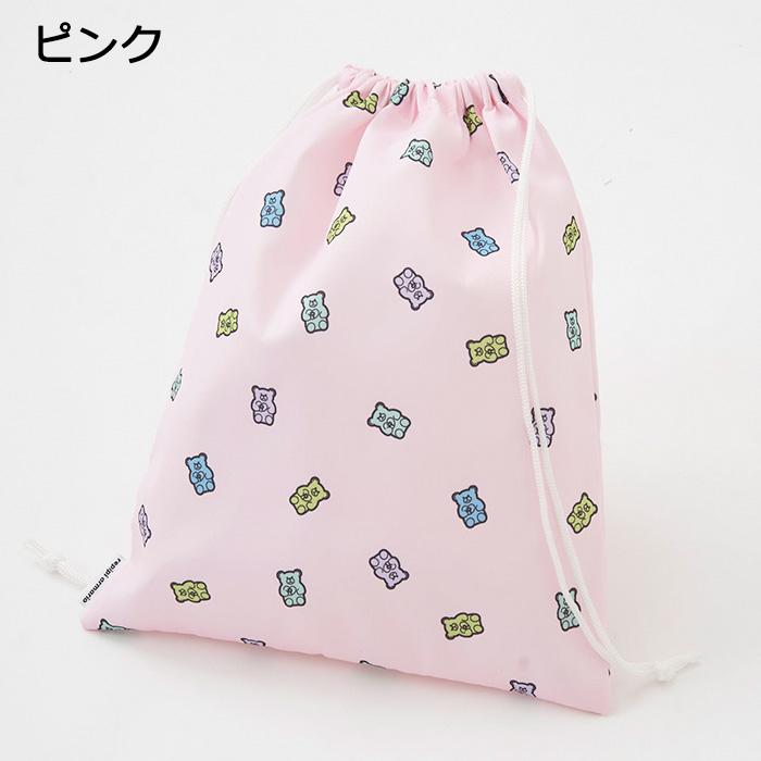 repipi armario（レピピアルマリオ） 巾着袋 大 くまグミ柄 体操着袋