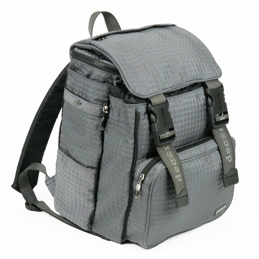 ランドセル型リュックサック スクールバッグ デコレート Lサイズ(25L) ストラップおまけ付き グレー スタッズ風 decorate BUMPY バンピー DMS-100