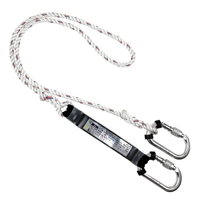 リールタイ　墜落制止用器具　安全帯　ショックアブソーバ タイタン 墜落制止用器具 安全帯用 ランヤード 三つ打ちナイロン