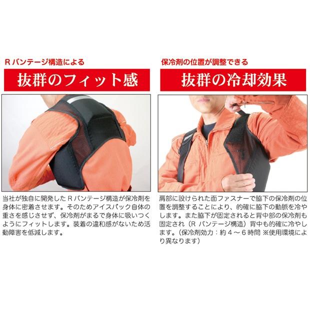 冷却ベスト アイスハーネス 本体のみ/保冷剤なし 暑さ対策 熱中症対策