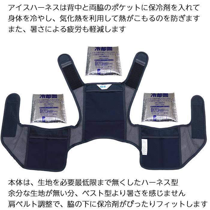 冷却ベスト アイスハーネス スタンダード 保冷剤3個付き 暑さ
