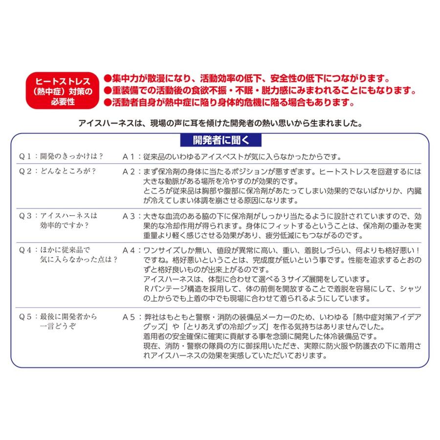 冷却ベスト アイスハーネス 高視認 蛍光イエロー ハイビズ 保冷剤6個付き 暑さ対策 熱中症対策グッズ クールベスト_15
