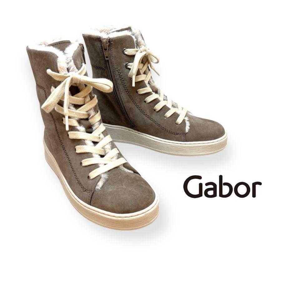 Gabor（ガボール） ハイカット スニーカー ファー ファスナー 