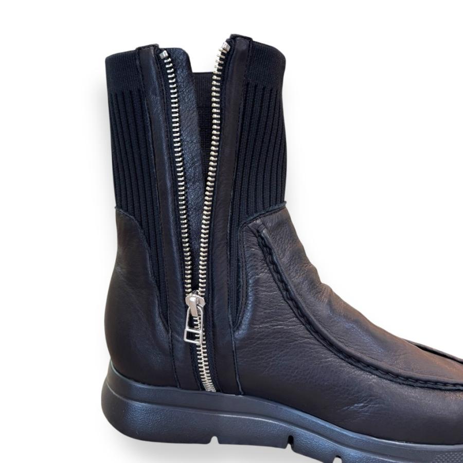 MONET（モネ） 2025秋冬新入荷 サイドゴア ブーツ ニット 軽量