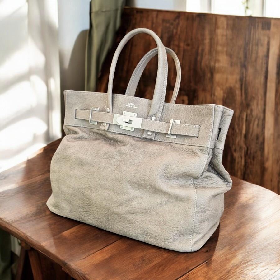 M.U.L. エムユーエル バッグ スタッド トート M ウォッシュ加工 