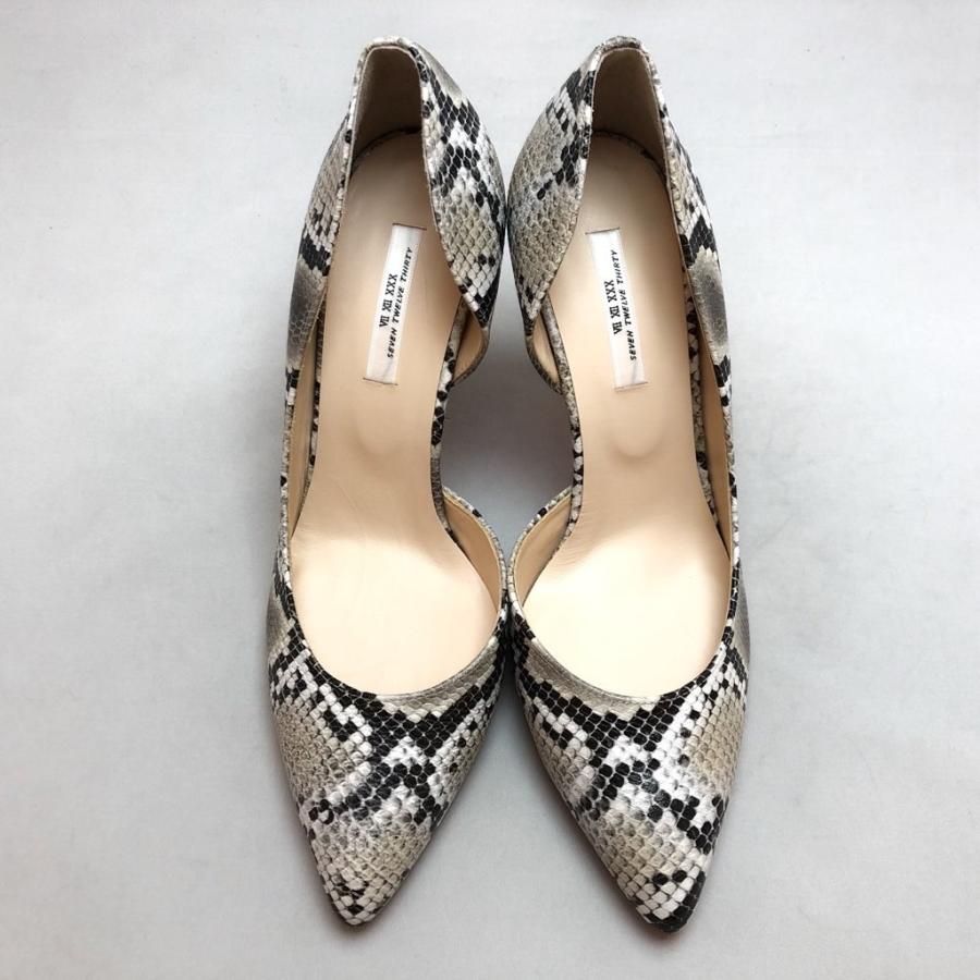 Seven Twelve Thirty セヴントゥエルヴサーティ パンプス パイソン サイドオープン 靴 81svnpsn 81svnpsn あかい靴 通販 Yahoo ショッピング