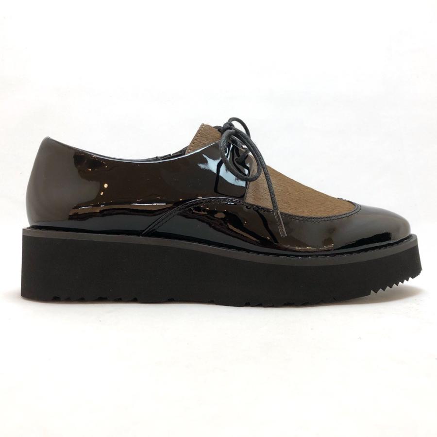 【公式 / 新香り発売】CHIAKI KATAGIRI チアキカタギリ レースアップシューズ 厚底 ポニー エナメル 靴 83ck1160170blc 入園式 靴