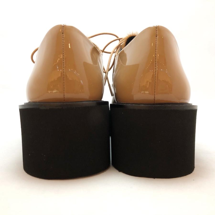 【おすすめ】CHIAKI KATAGIRI チアキカタギリ 厚底シューズ レースアップ エナメル ポニー コンビ 靴 83ck1160242 ボアダイヤル