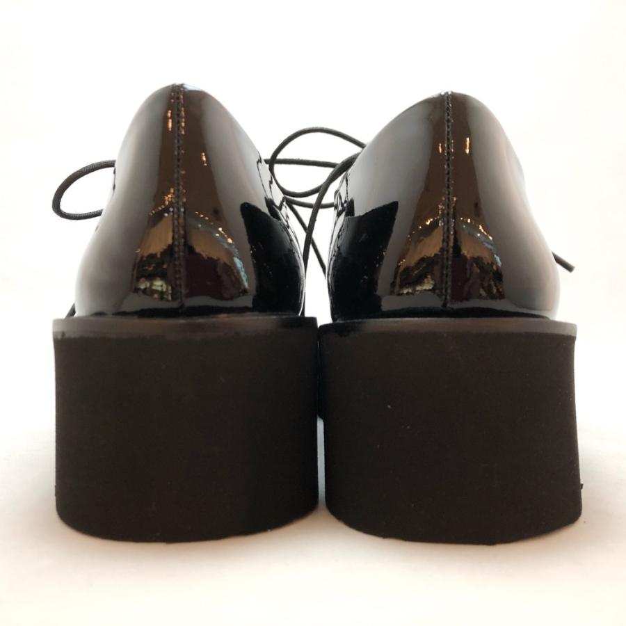 【おすすめ】CHIAKI KATAGIRI チアキカタギリ 厚底シューズ レースアップ エナメル ポニー コンビ 靴 83ck1160242 ボアダイヤル