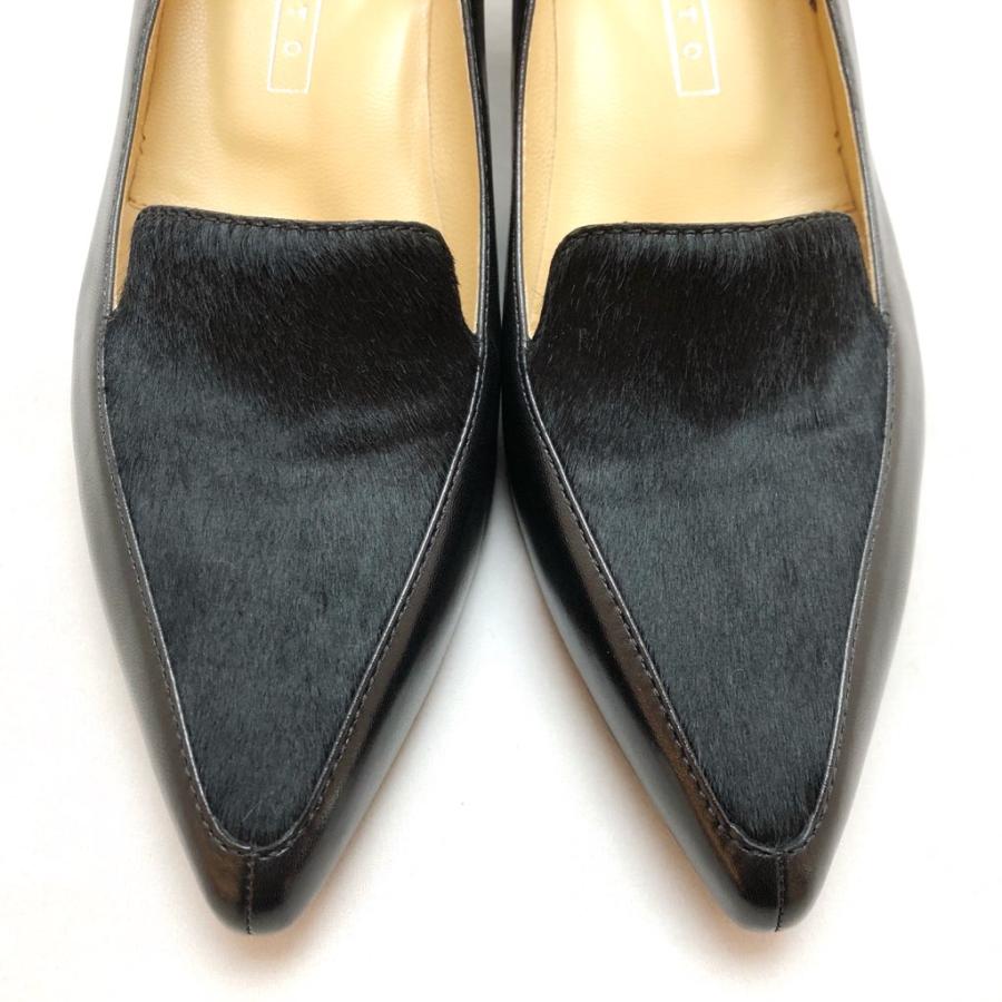 YOSHITO（ヨシト） パンプス コンビ ハラコ ポインテッド 靴 85yst1113