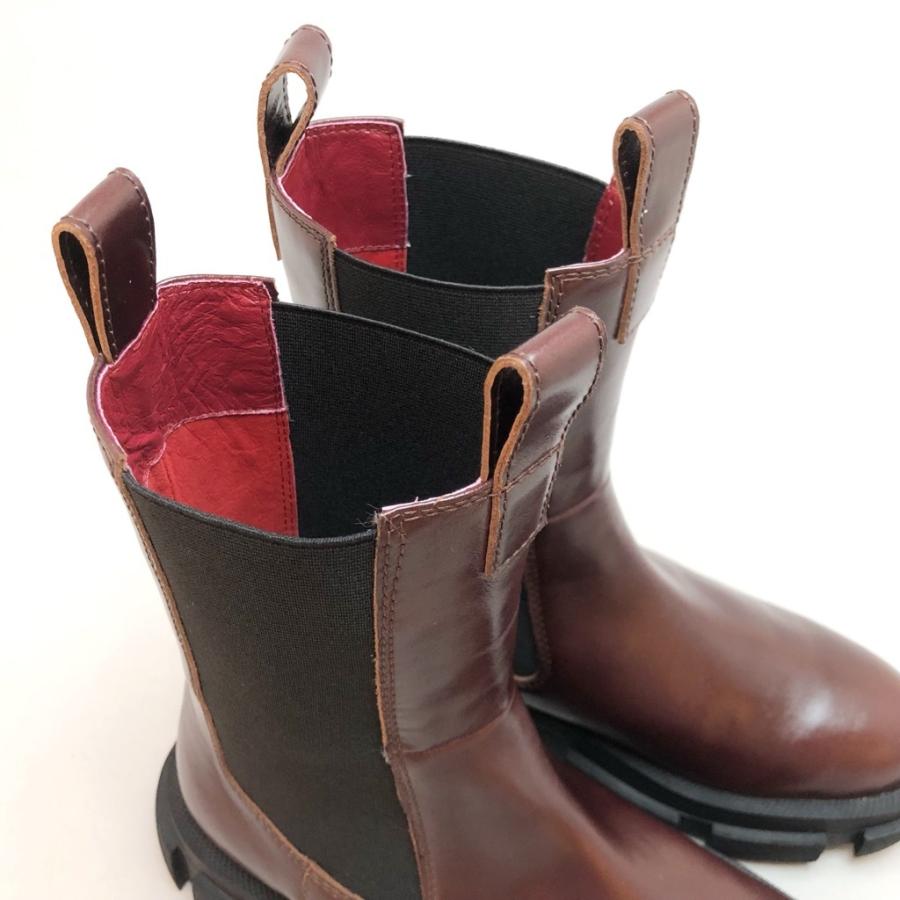 MANA（マナ） ブーツ ショート サイドゴア 厚底 靴 518029 : あかい靴