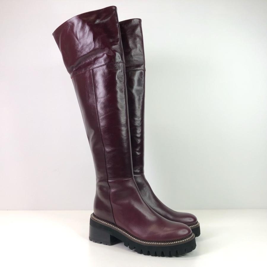 MANA マナ ロングブーツ ニーハイ 2WAY 厚底 タンクソール 本革 靴