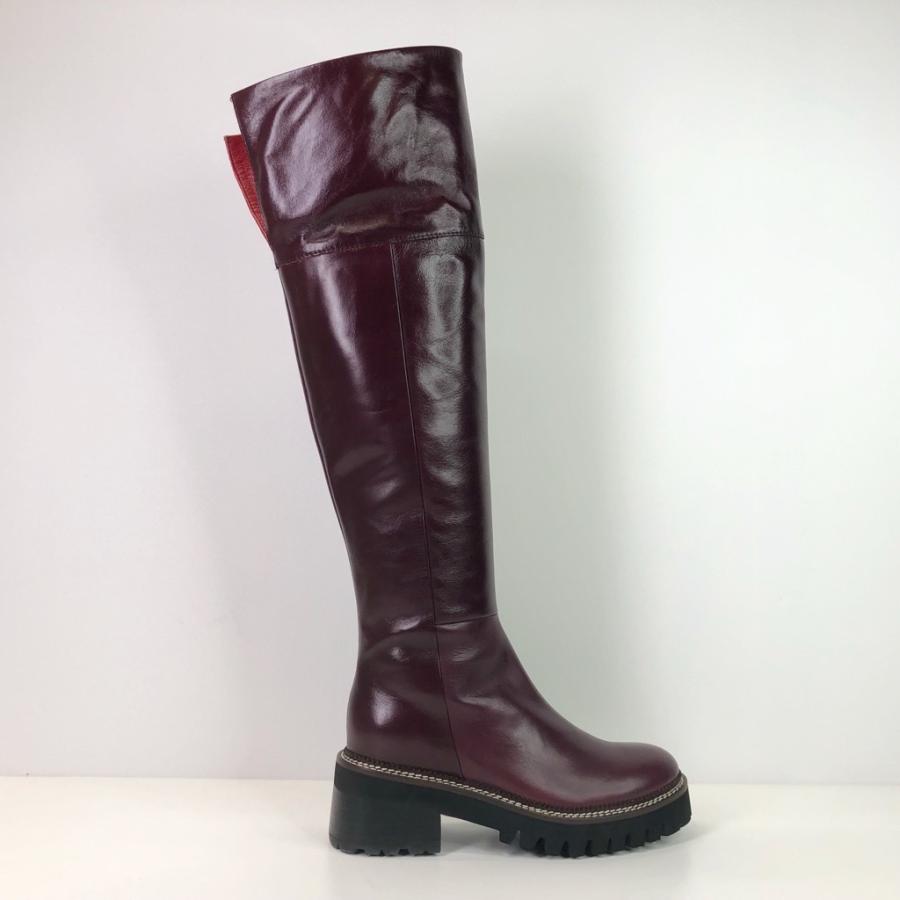 MANA マナ ロングブーツ ニーハイ 2WAY 厚底 タンクソール 本革 靴 