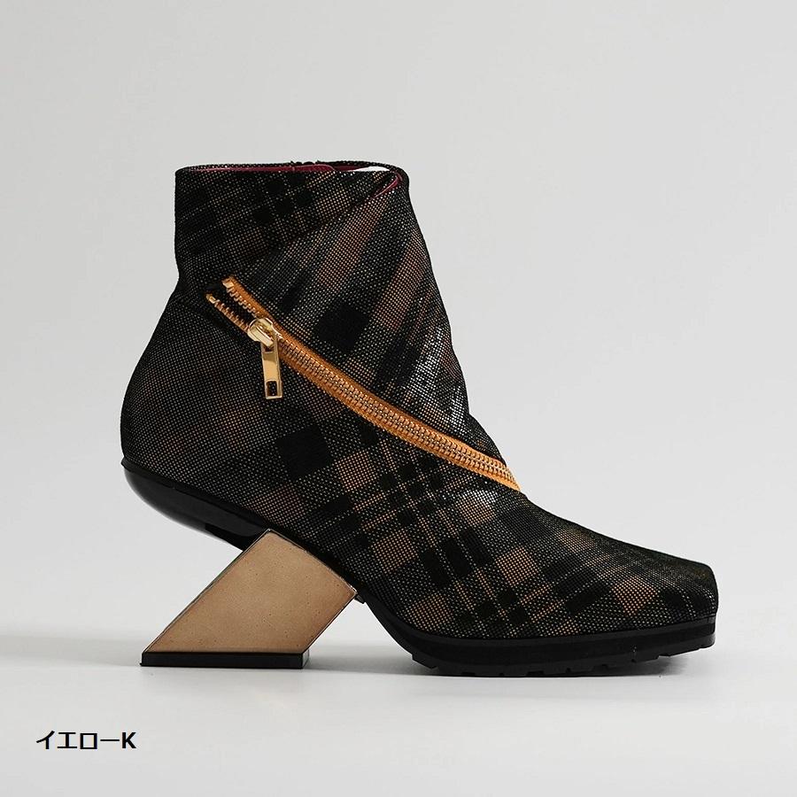 美品✨MANA マナ　537068 ブーツ メタルヒール サイドジップ スクエア MANA マナ ブーツ メタルヒール サイドジップ スクエア 本革 靴