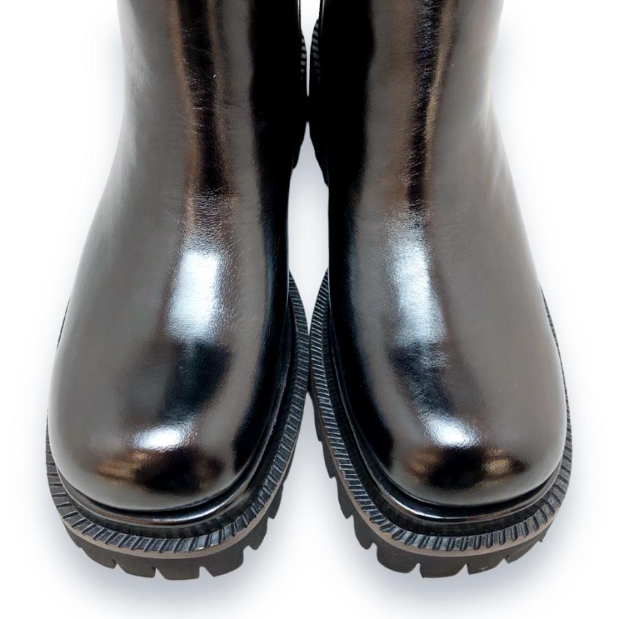 MANA（マナ） ブーツ ロング ラグソール ジップアップ 本革 靴 539018