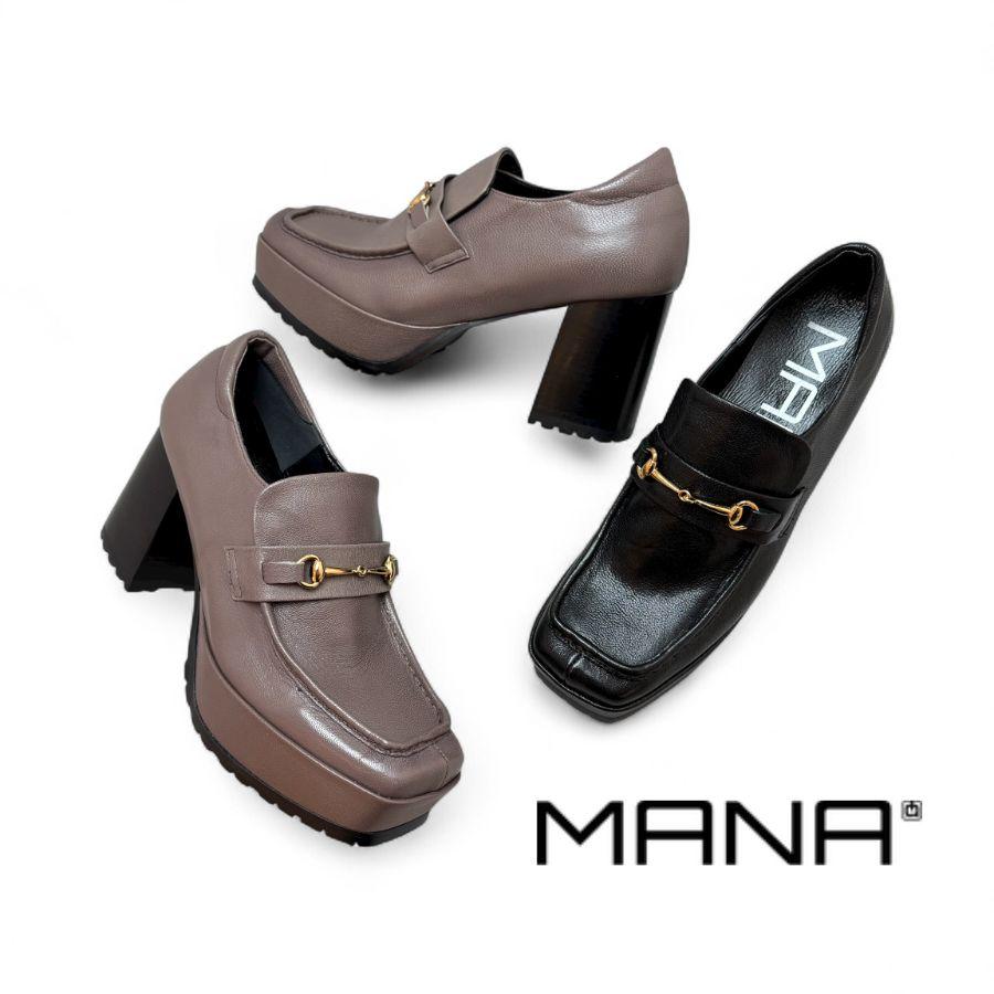 MANA（マナ） 2025秋冬新作 ボリューム ソール ビット ローファー 本革