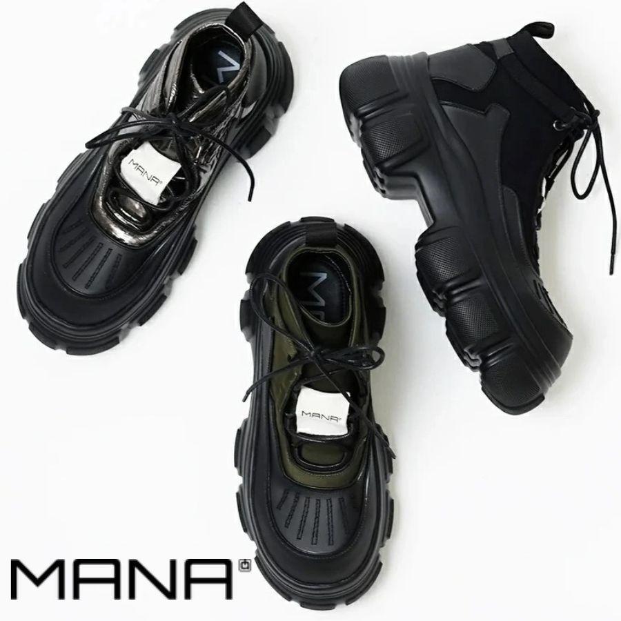 ★新品★MANA マナ　一枚革ブーツ　38 MANA 2025秋冬新作 マナ オールウェザーワークブーツ 撥水 晴雨