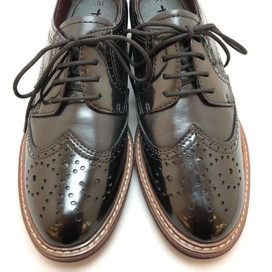 新発限定Tamaris タマリス レースアップ シューズ ウィングチップ メダリオン 靴 90ta495411blc 自分で履ける