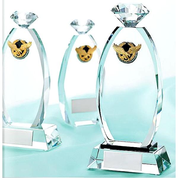 クリスタルブロンズ　CM365C 社内表彰・企業表彰・周年記念・コンテスト用に高級感あるガラス製トロフィー・クリスタルトロフィー | 