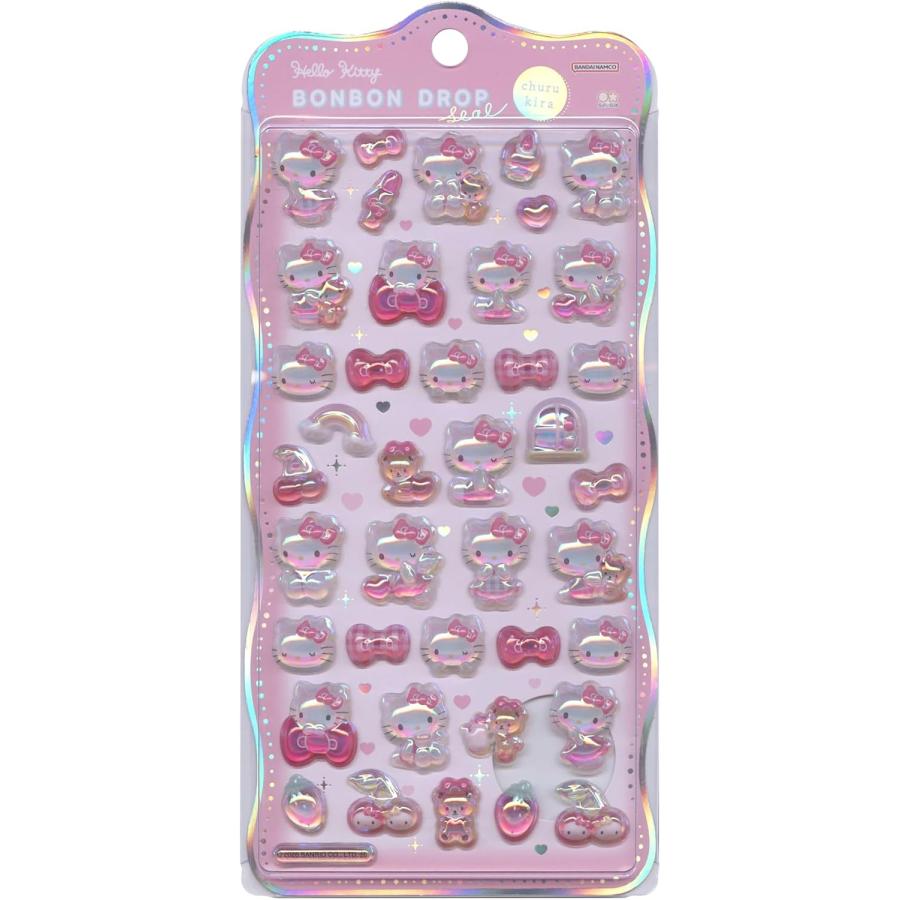新品】 ボンボンドロップシール churukira ハローキティ ピンク 佐賀