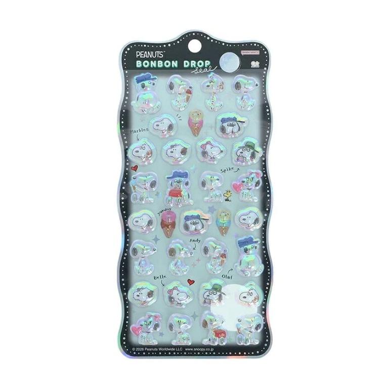 新品】 ボンボンドロップシール churukira スヌーピー&きょうだいたち