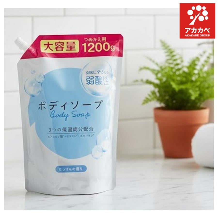 弱酸性 ボディソープ 詰替 1200ml 大容量 せっけんの香り つめかえ 高