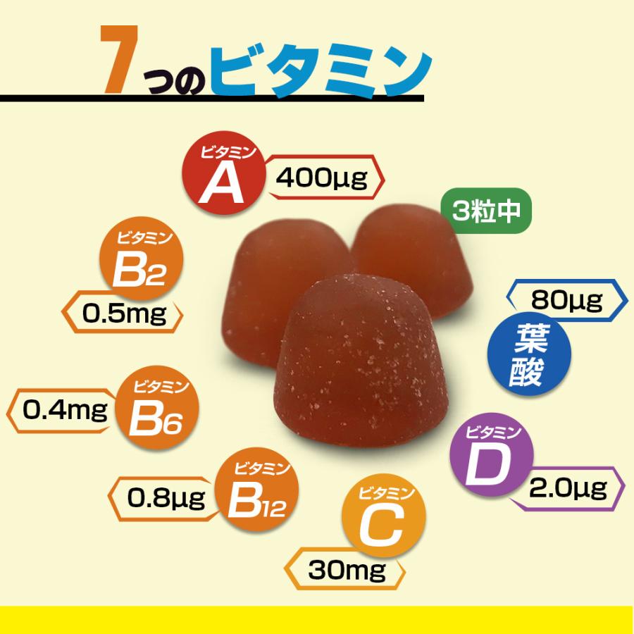 【10個セット★送料無料】マグナス グミサプリ ビタミン 60粒 20日分 サプリメント  健康サプリ グミ/ぶどう果汁入り おいしい マルチビタミン_3