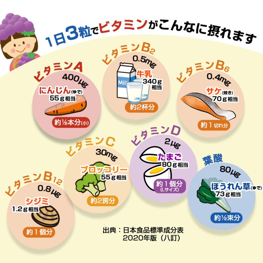 【10個セット★送料無料】マグナス グミサプリ ビタミン 60粒 20日分 サプリメント  健康サプリ グミ/ぶどう果汁入り おいしい マルチビタミン_4