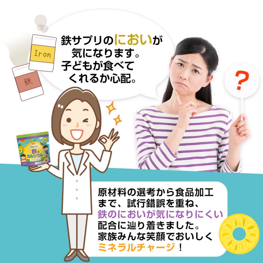【10個セット★送料無料】マグナス グミサプリ 鉄\u0026カルシウム 60粒 20日分 グミ パイナップル果汁入り おいしい マルチミネラルの画像