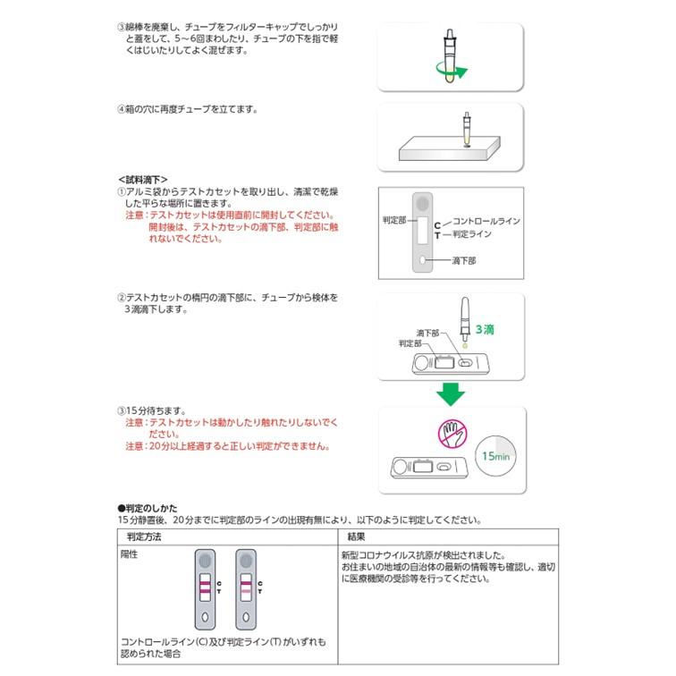 【3個セット】【第1類医薬品】抗原検査キット SARS-CoV-2 アンスペクトコーワ  (一般用) 1回用  COVID-19 コロナウイルス 唾液 【メール便】※2024年5月期限｜akakabeshop｜07