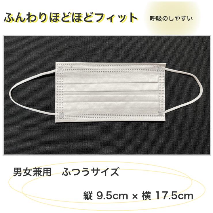ふんわり爽やか 白 マスク 50枚 不織布 男女兼用 (※1セットなら